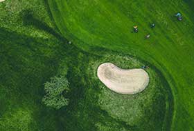 Aerial View Of Green Grass At Golf Course In Finla 2023 11 27 04 49 19 Utc