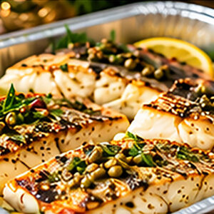 Christmas Menu 2 Pan-Seared Prime Atlantic Cod Loins (Serves 4)