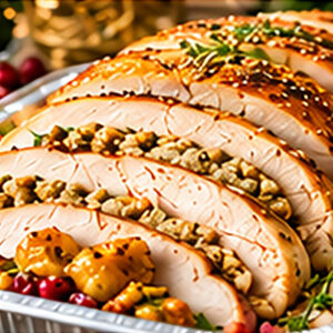 Pre-Sliced Roast Turkey Crown &Amp; Sage Brioche Stuffing (Per/Kg)