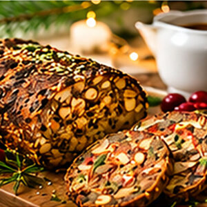 Christmas Menu 1 Festive Spiced Nut &Amp; Chestnut Roast Log (V / Gf)